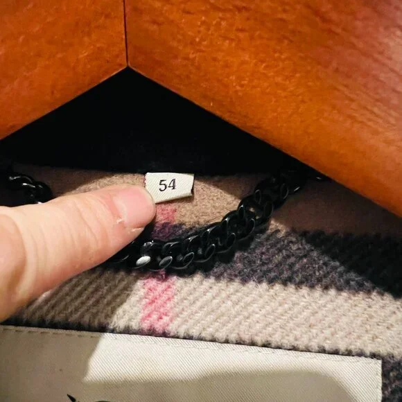 Authentic Burberry 100% Wool Duffle Coat Black Size US 44 / EU 54 XL - Picture 6 of 16